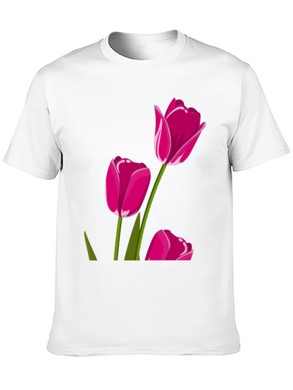 Tulip Graphic Tee - Stylish Floral Design