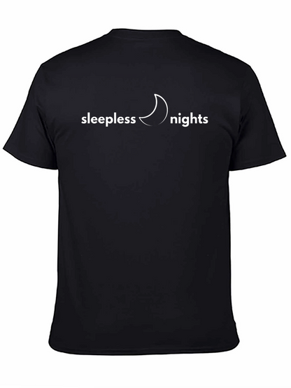 Sleepless Nights Graphic T-Shirt - Black