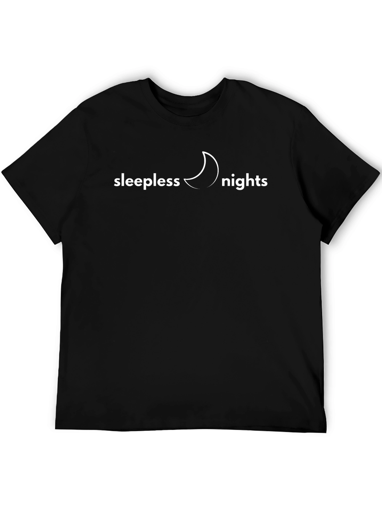 Sleepless Nights Graphic T-Shirt - Black