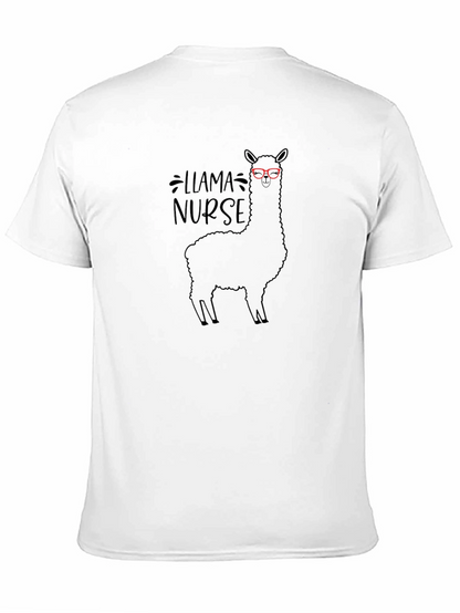 Llama Nurse Graphic Tee - Soft Cotton Blend
