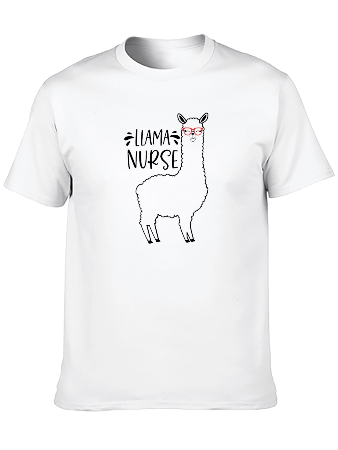 Llama Nurse Graphic Tee - Soft Cotton Blend
