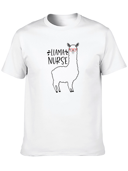 Llama Nurse Graphic Tee - Soft Cotton Blend