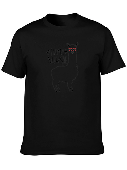 Llama Nurse Graphic Tee - Soft Cotton Blend