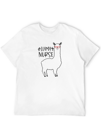 Llama Nurse Graphic Tee - Soft Cotton Blend