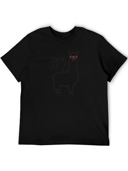 Llama Nurse Graphic Tee - Soft Cotton Blend