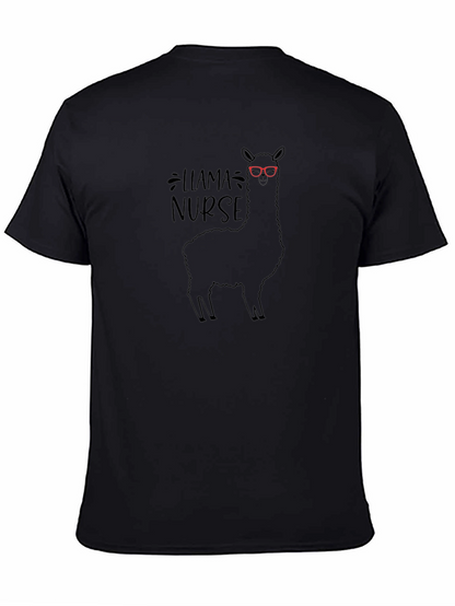 Llama Nurse Graphic Tee - Soft Cotton Blend