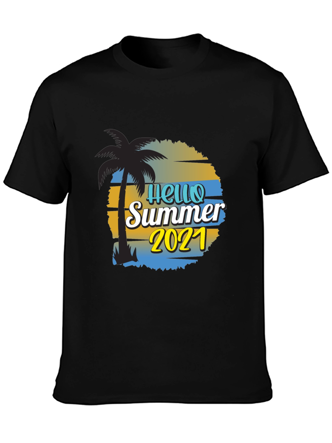 Hello Summer 2021 Black T-Shirt