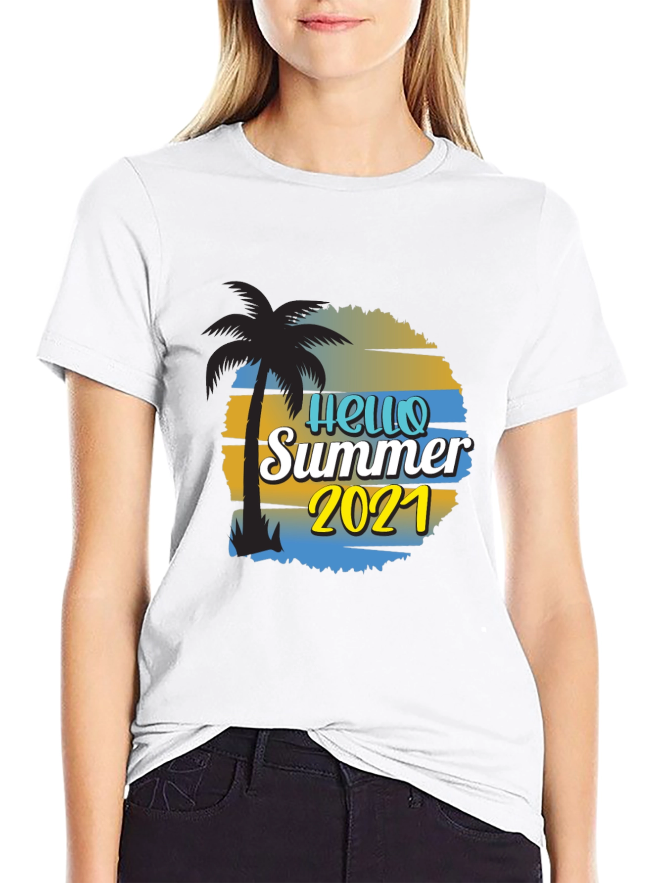 Hello Summer 2021 Black T-Shirt