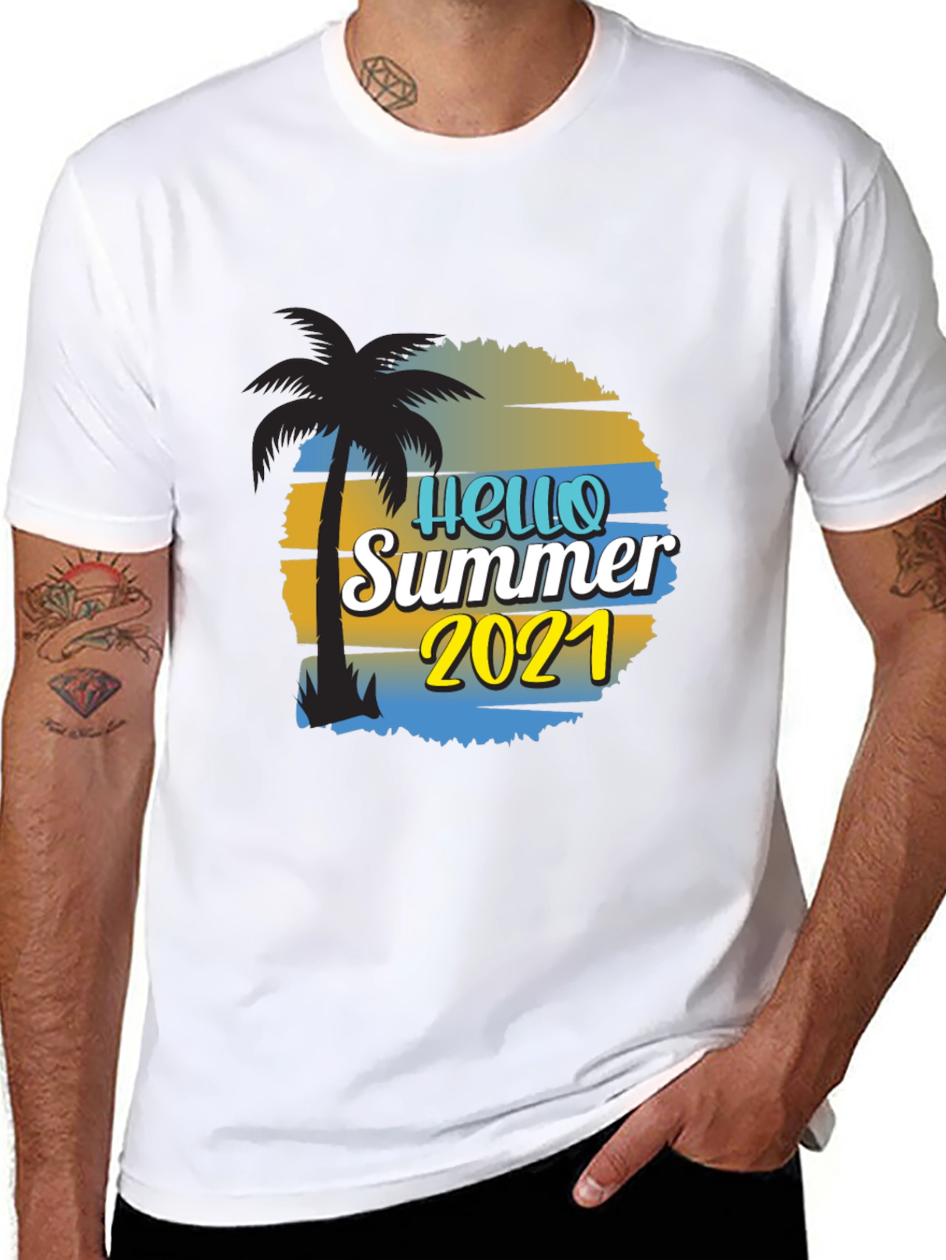 Hello Summer 2021 Black T-Shirt