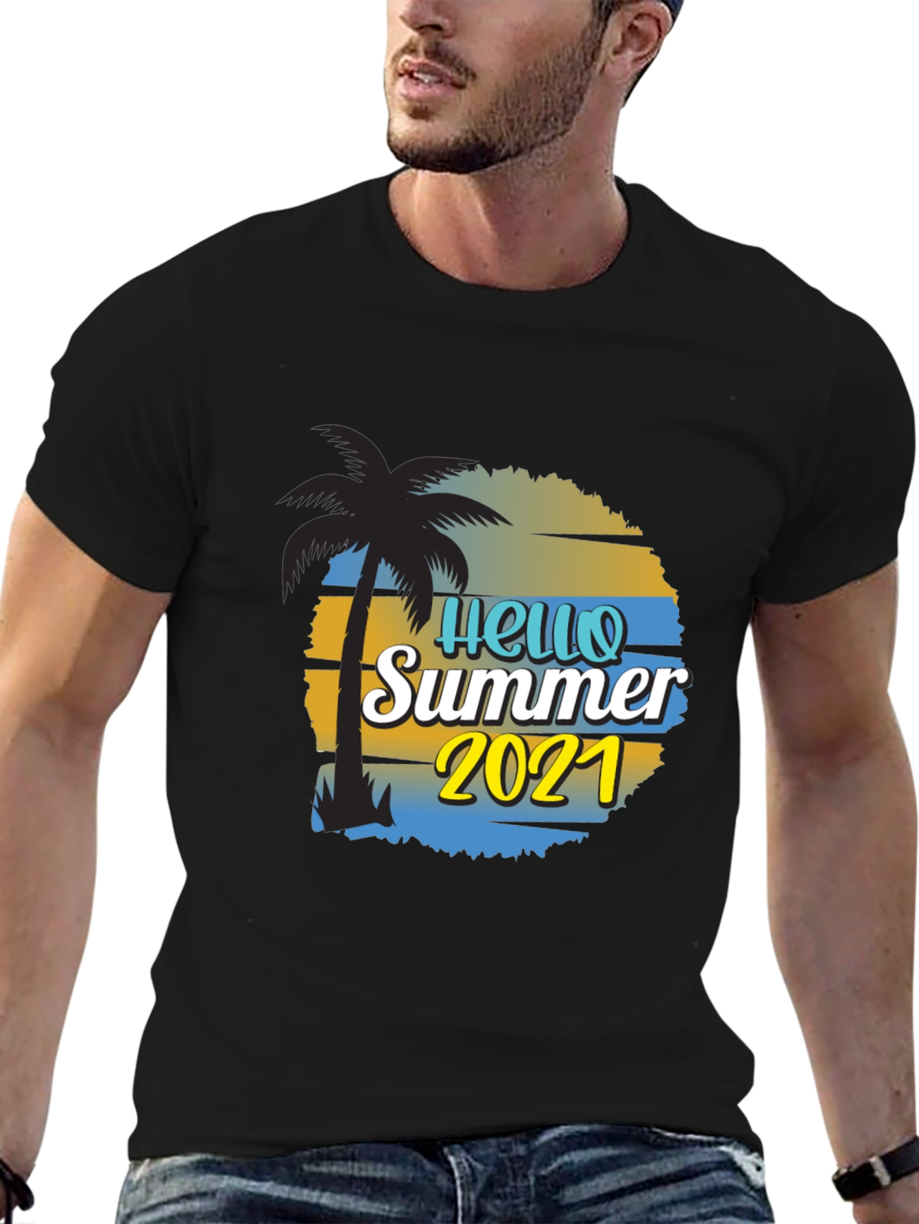 Hello Summer 2021 Black T-Shirt