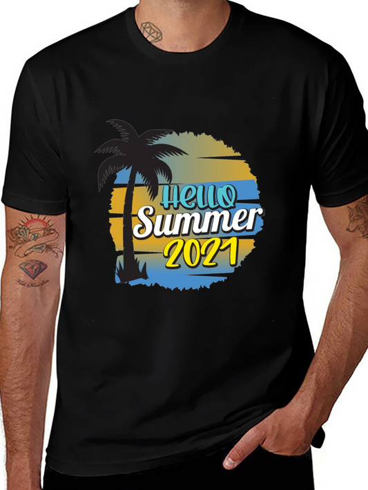 Hello Summer 2021 Black T-Shirt