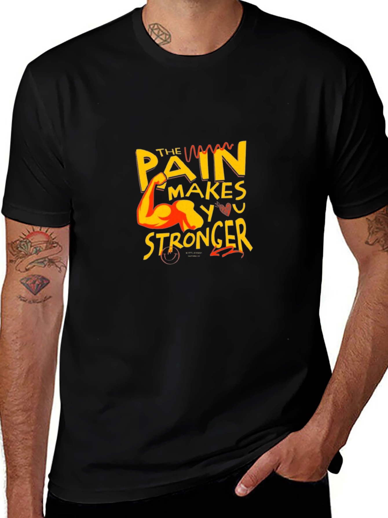 Motivational Graphic Tee: Pain Makes You Stronger