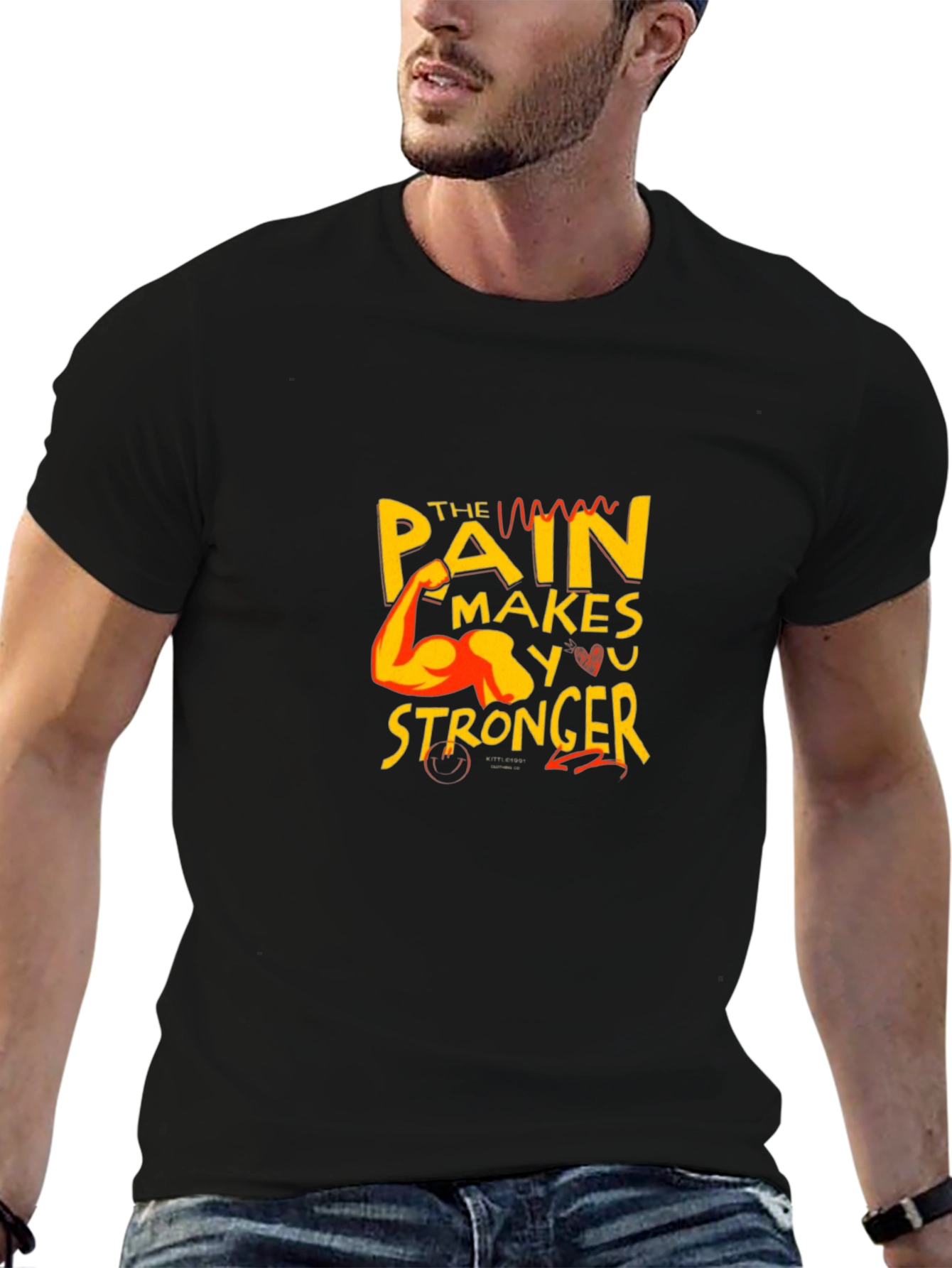 Motivational Graphic Tee: Pain Makes You Stronger