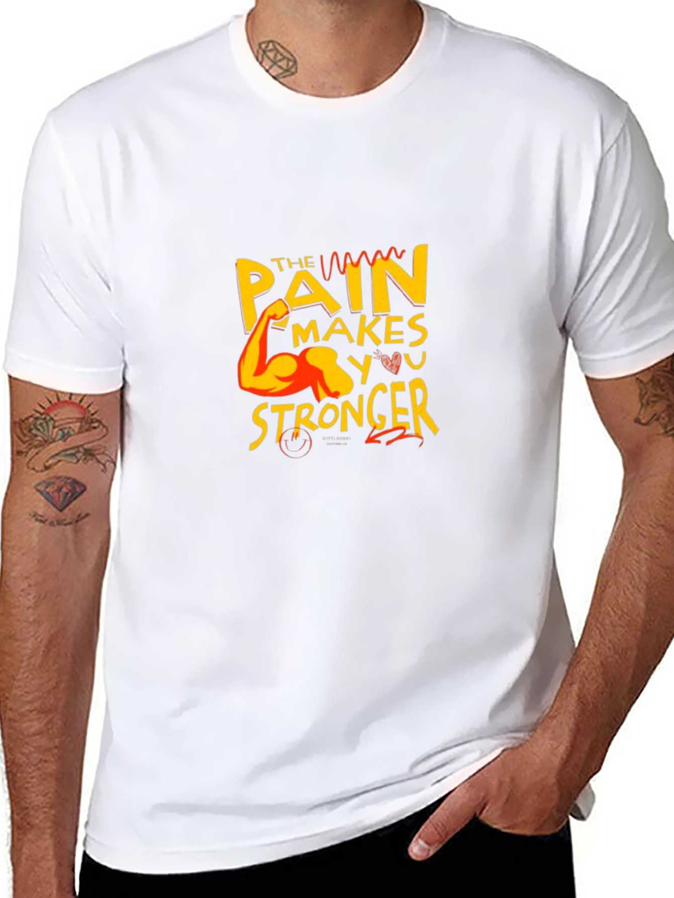 Motivational Graphic Tee: Pain Makes You Stronger