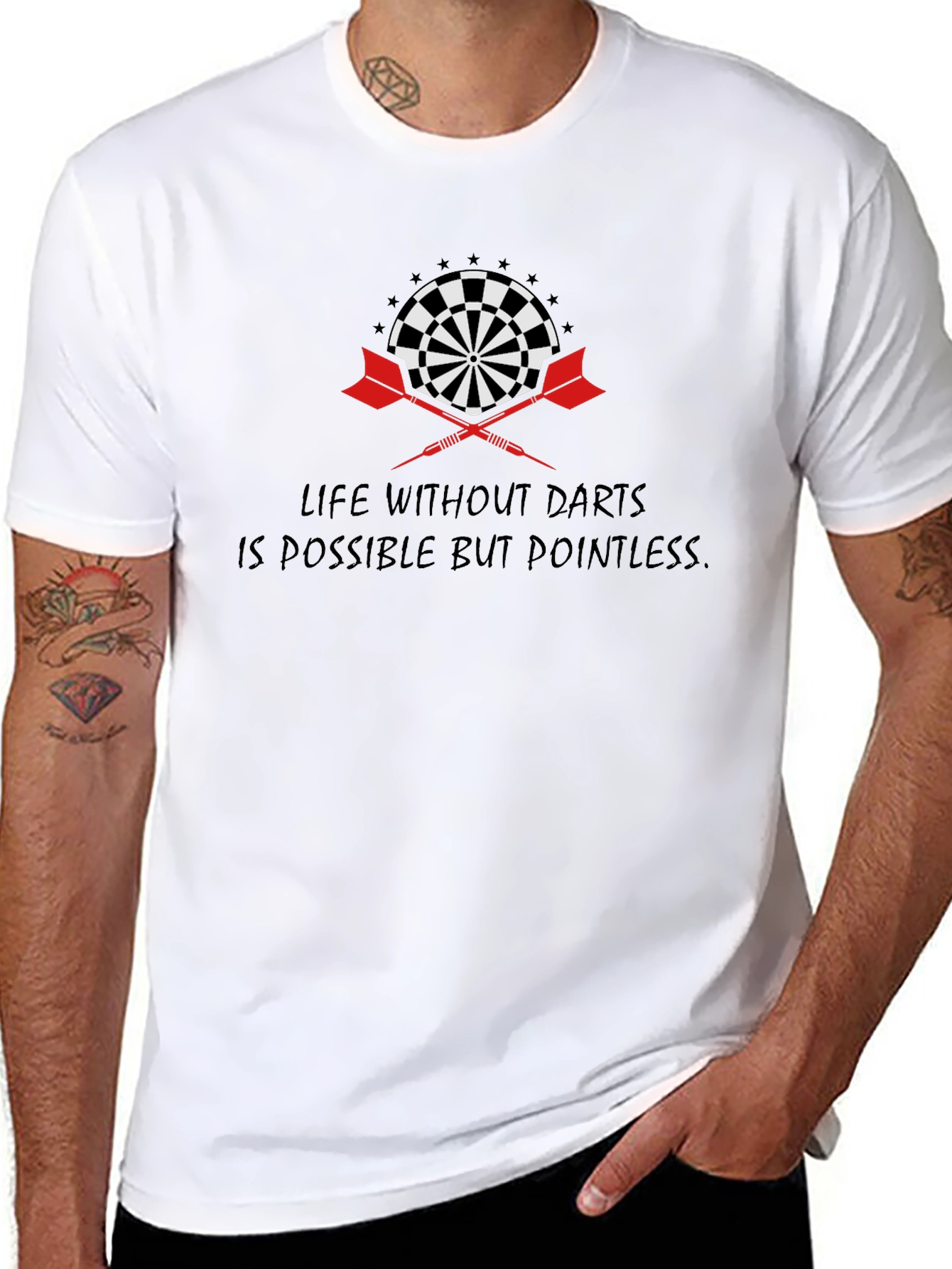 Darts T-Shirt: Life Without Darts is Pointless