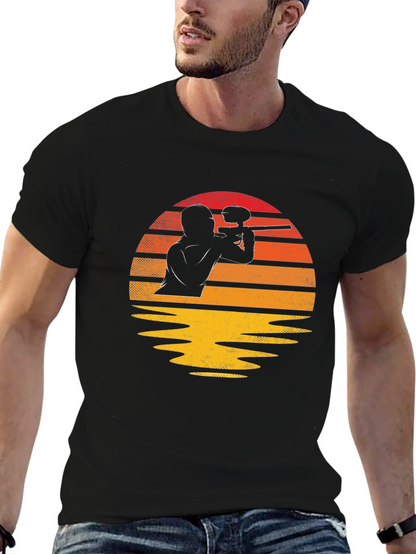 Paintball Sunset Graphic Tee - Black