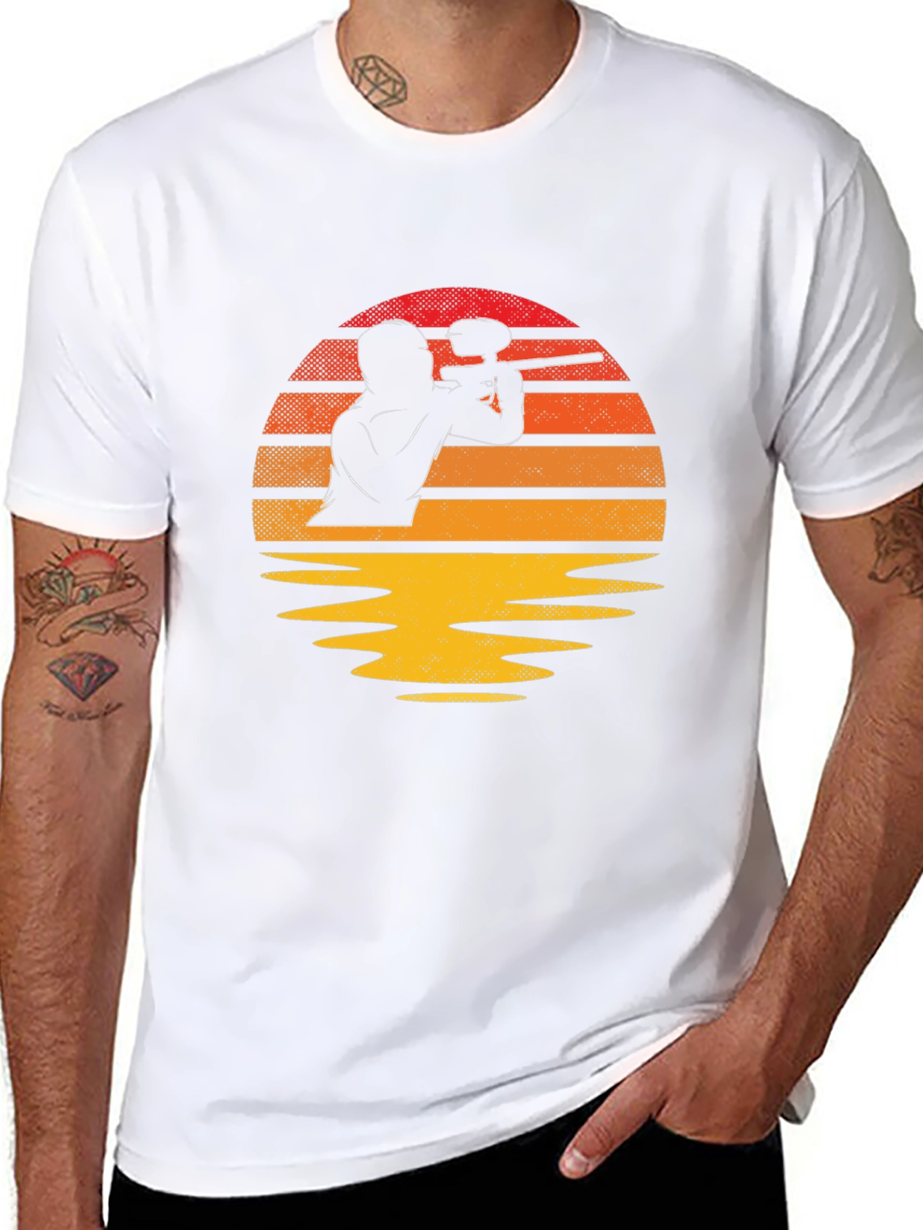 Paintball Sunset Graphic Tee - Black