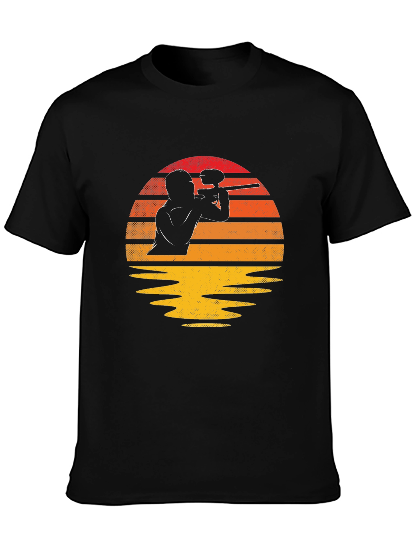 Paintball Sunset Graphic Tee - Black