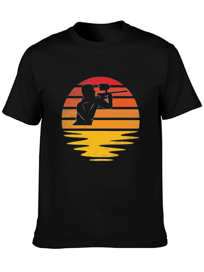 Paintball Sunset Graphic Tee - Black