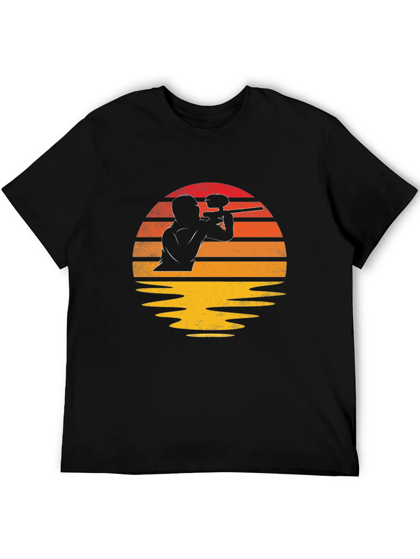 Paintball Sunset Graphic Tee - Black