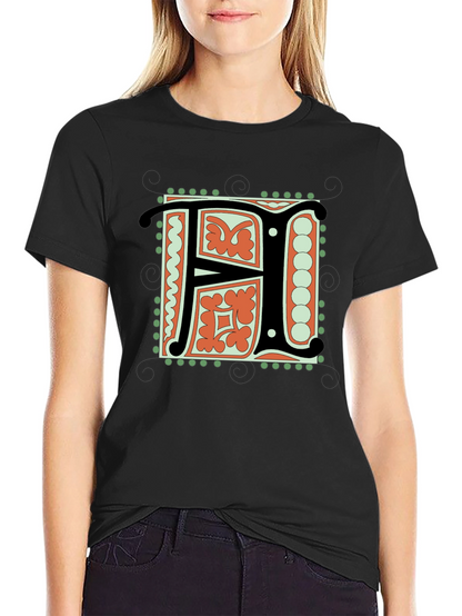 Illuminated Initial F T-Shirt