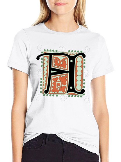 Illuminated Initial F T-Shirt