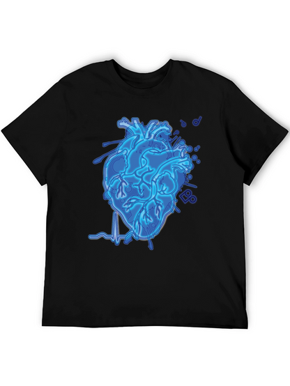 Electric Heartbeat Graphic Tee - Black