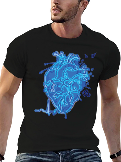Electric Heartbeat Graphic Tee - Black