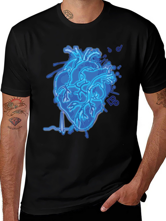 Electric Heartbeat Graphic Tee - Black