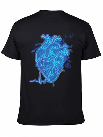 Electric Heartbeat Graphic Tee - Black