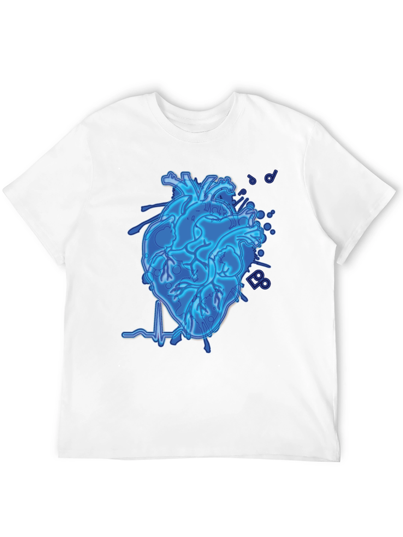 Electric Heartbeat Graphic Tee - Black