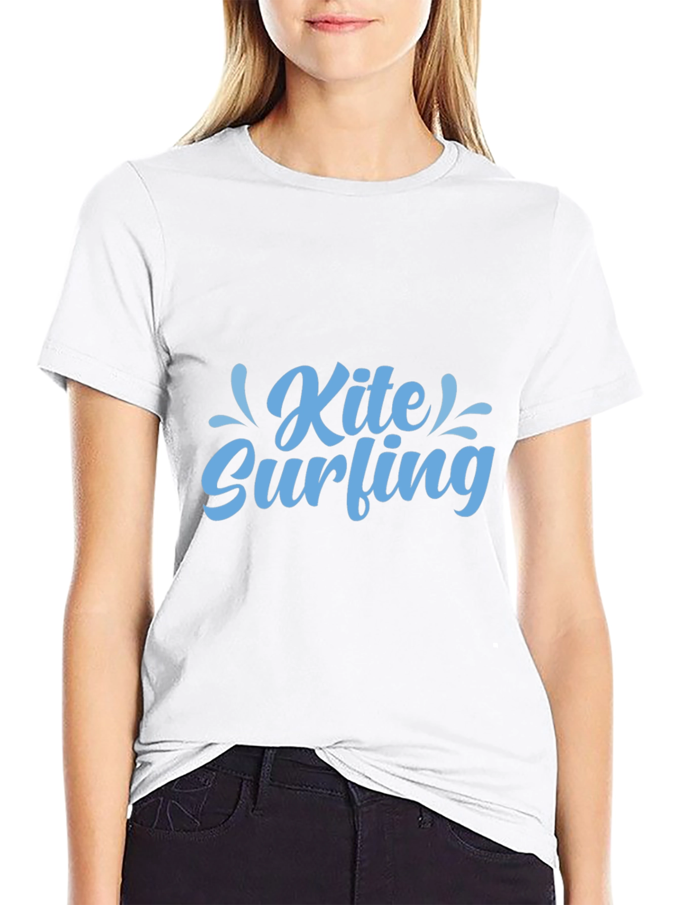 Kite Surfing Graphic Black Tee