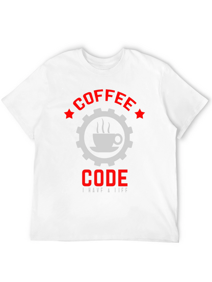 Coffee Code Graphic T-Shirt - Black