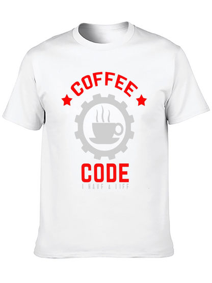 Coffee Code Graphic T-Shirt - Black