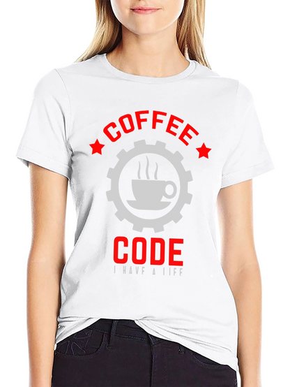 Coffee Code Graphic T-Shirt - Black