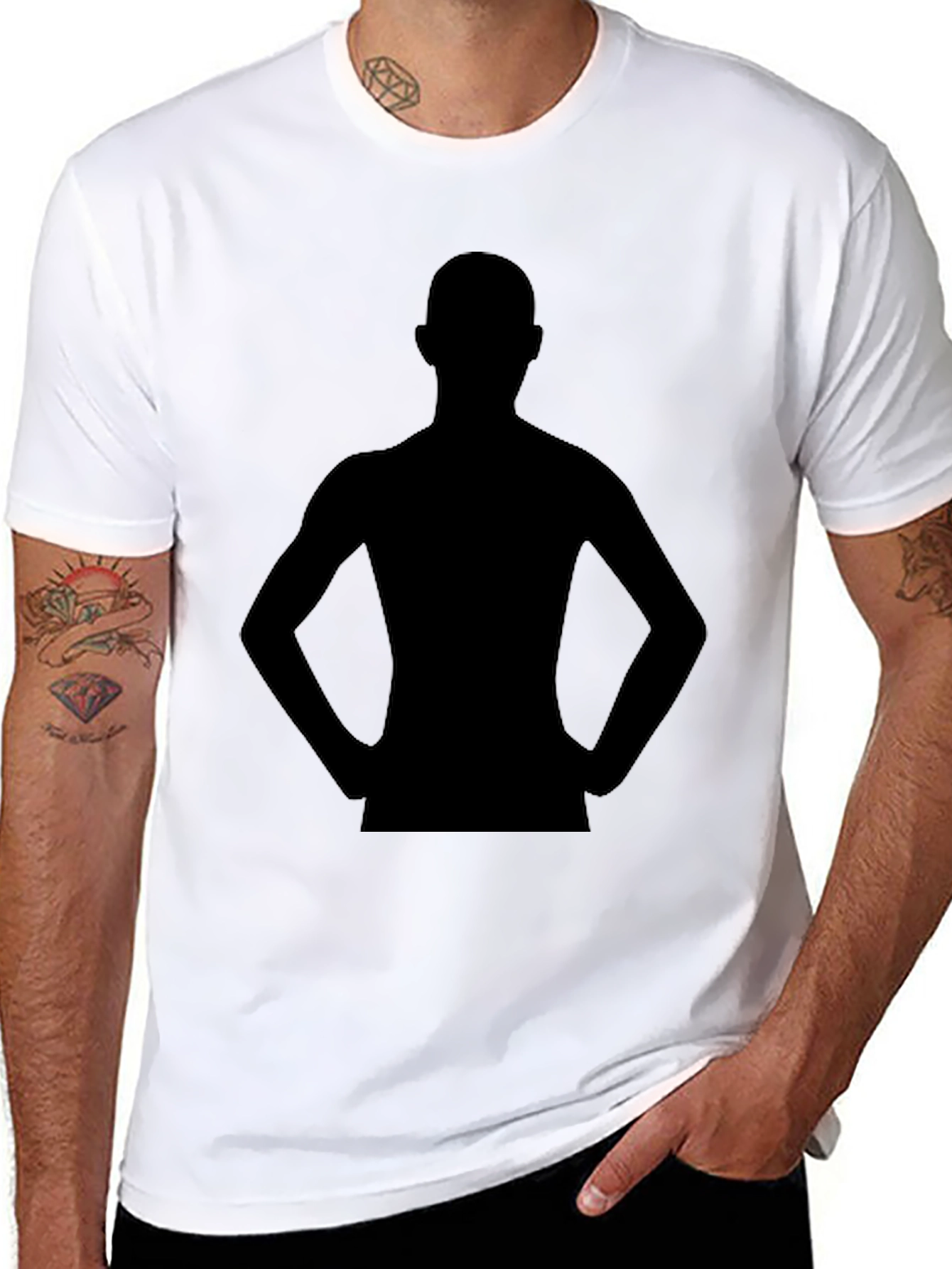 Silhouette Graphic Tee - Black Casual Shirt
