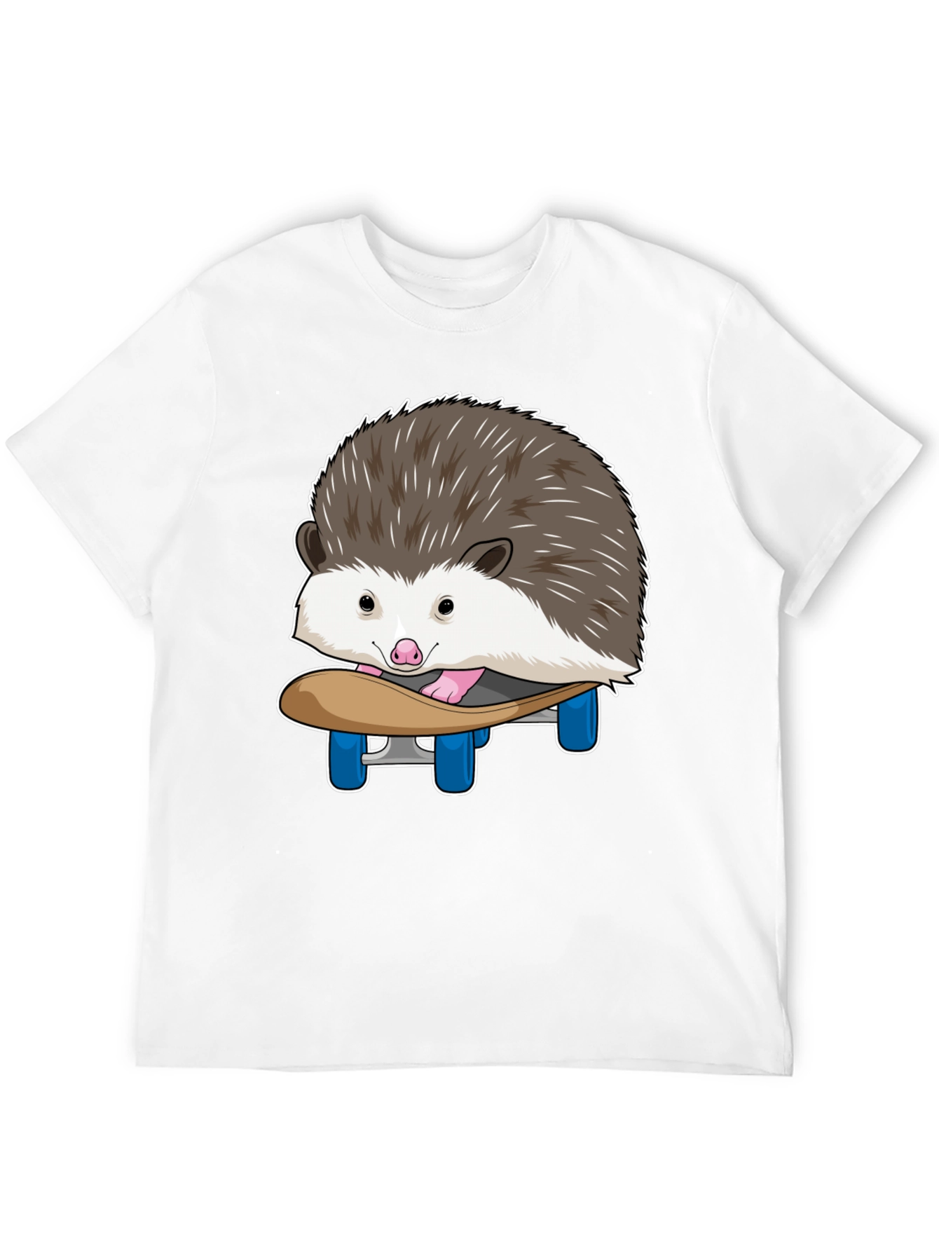 Hedgehog Skateboard T-Shirt - Cute Animal Graphic Tee