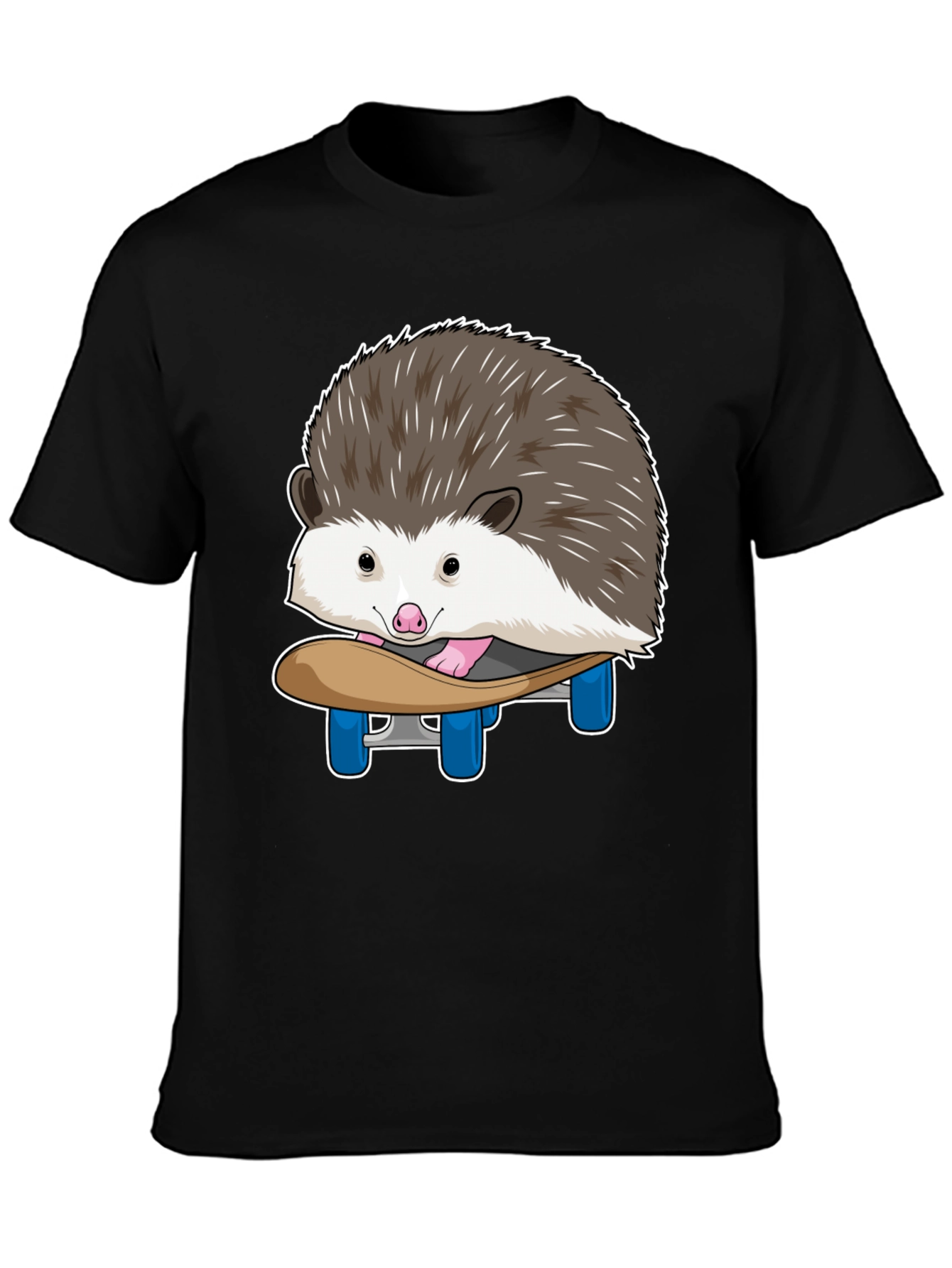 Hedgehog Skateboard T-Shirt - Cute Animal Graphic Tee