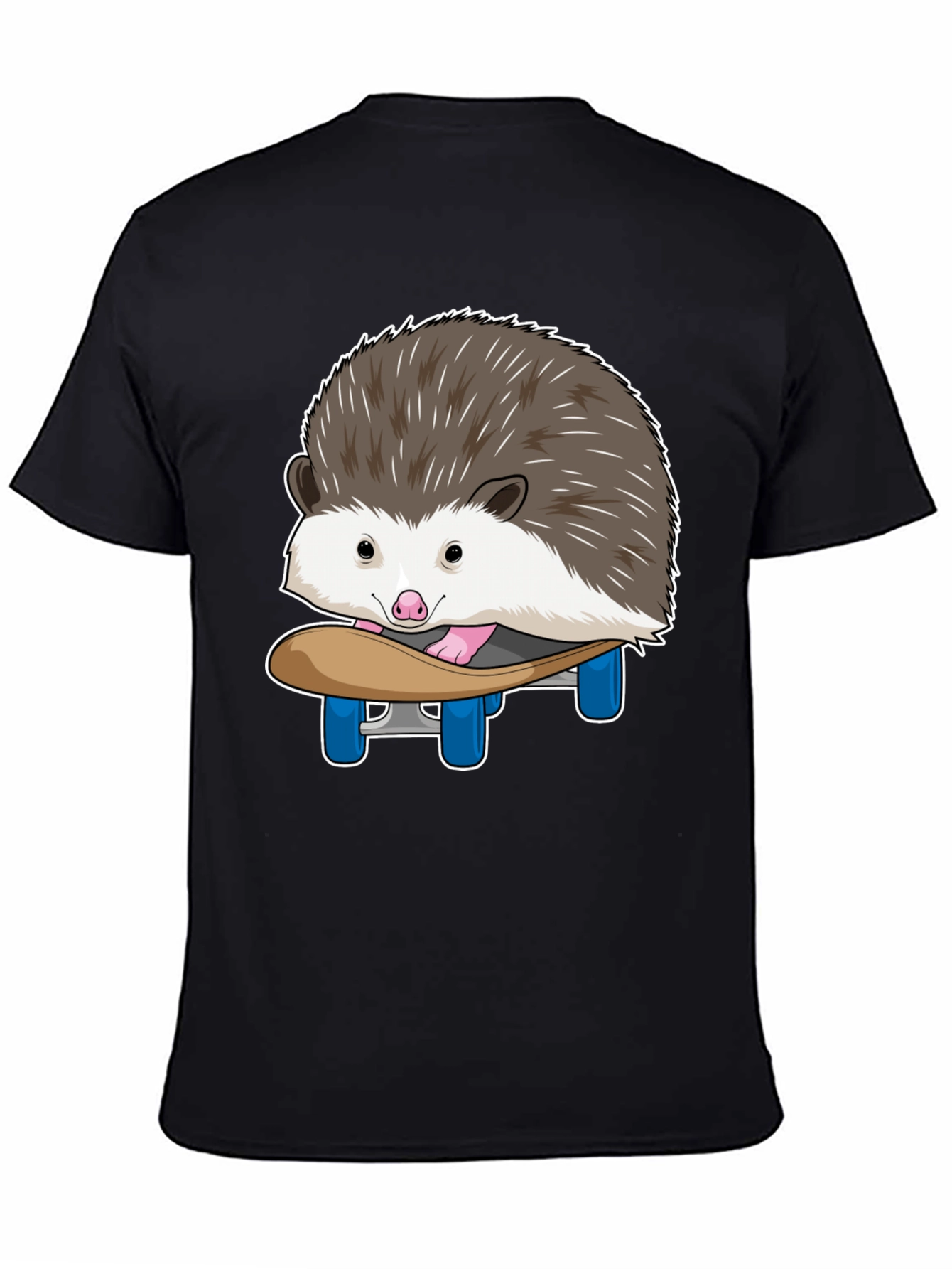 Hedgehog Skateboard T-Shirt - Cute Animal Graphic Tee