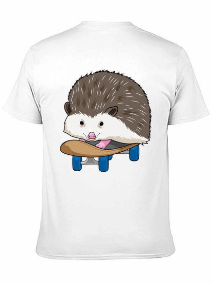 Hedgehog Skateboard T-Shirt - Cute Animal Graphic Tee