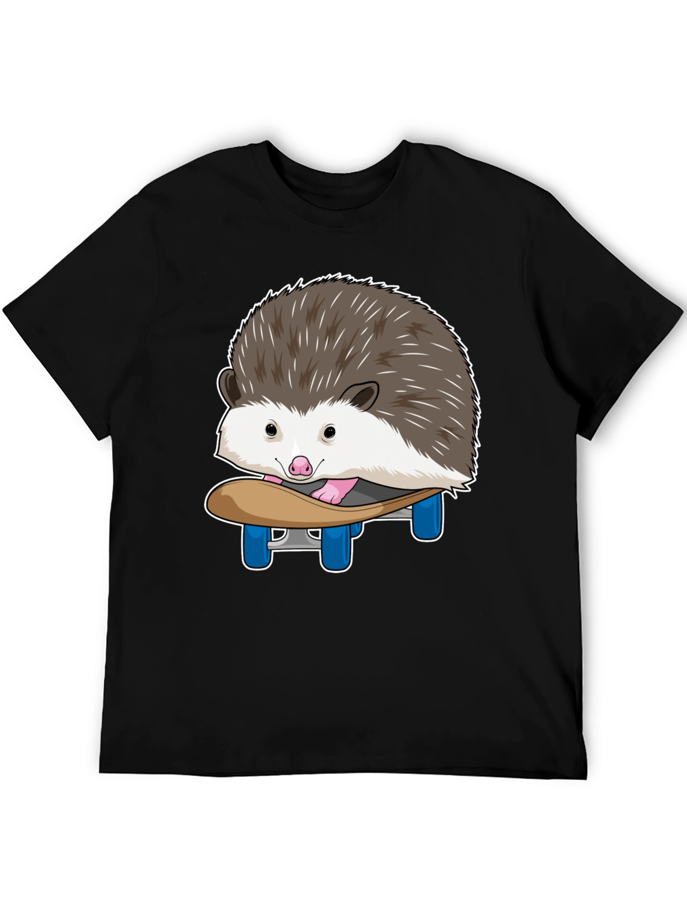 Hedgehog Skateboard T-Shirt - Cute Animal Graphic Tee