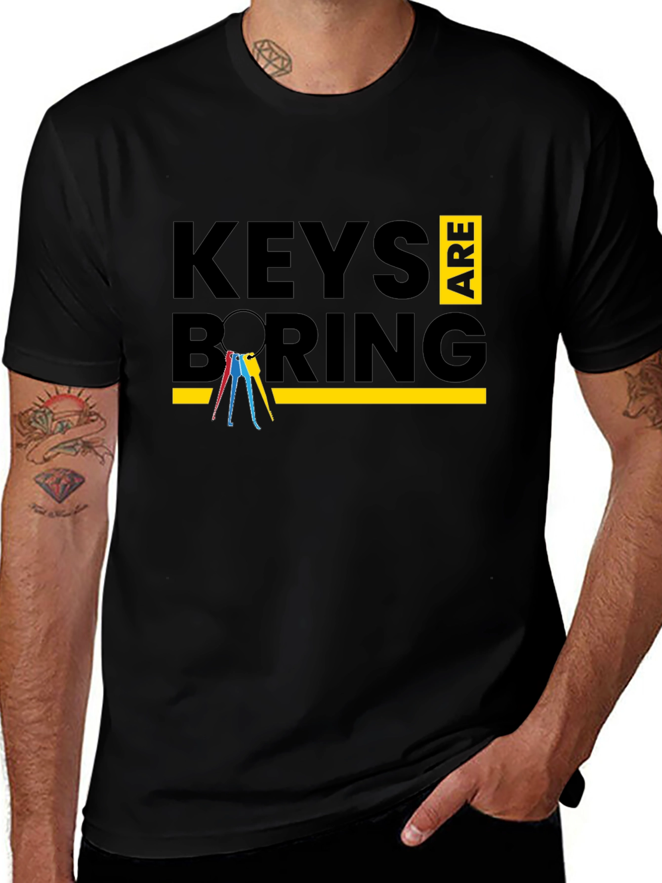 Keys Are Boring Graphic T-Shirt