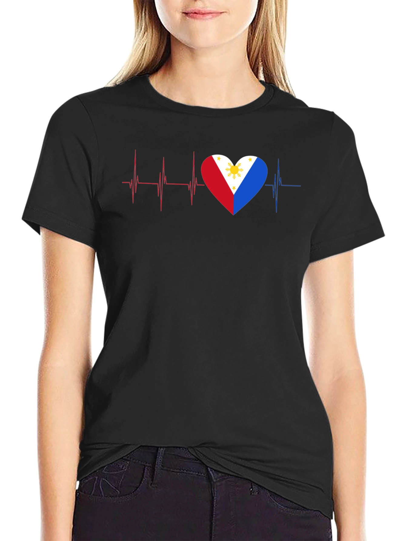 Philippines Heartbeat Flag T-Shirt