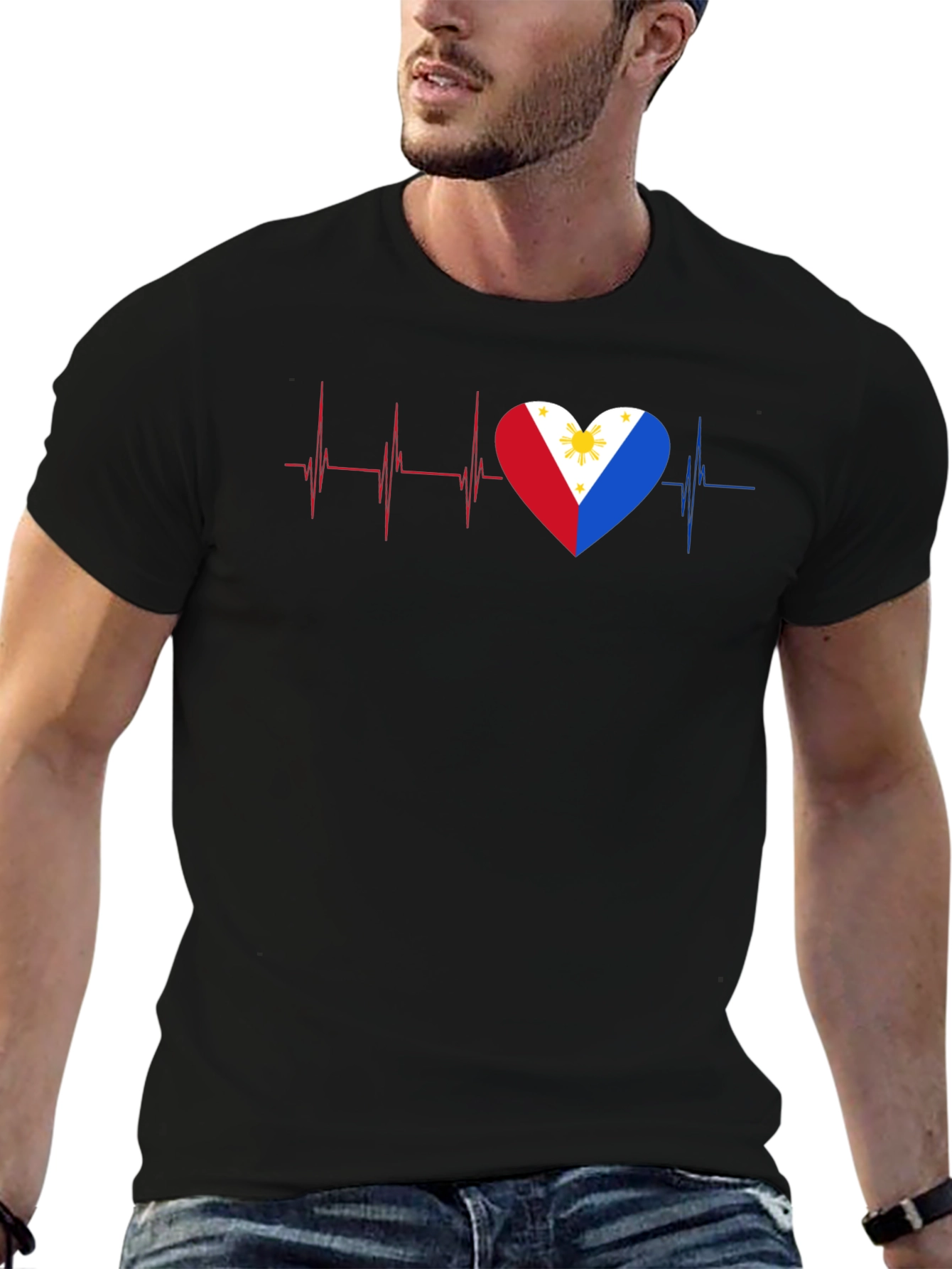 Philippines Heartbeat Flag T-Shirt