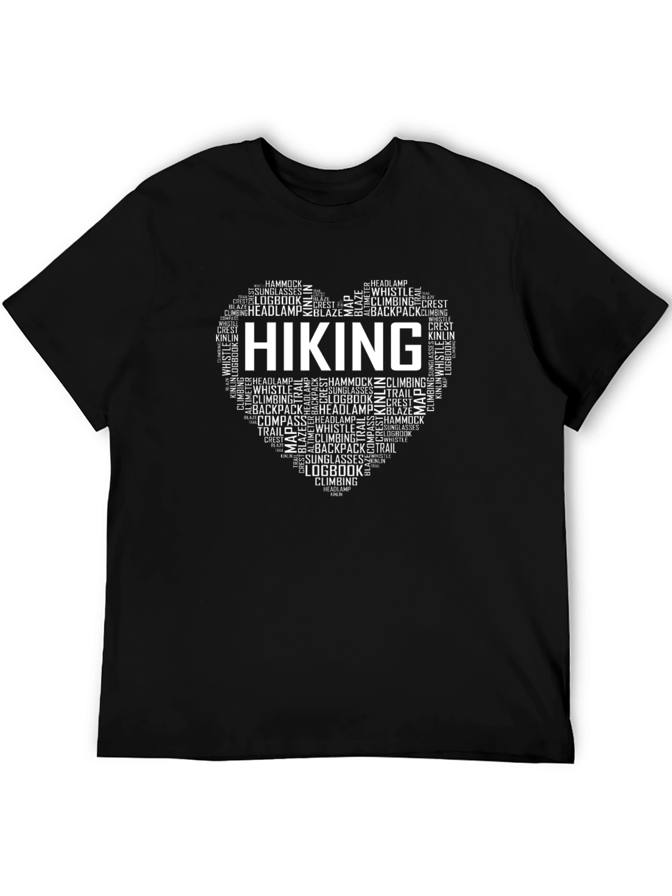 Hiking Heart Word Art T-Shirt