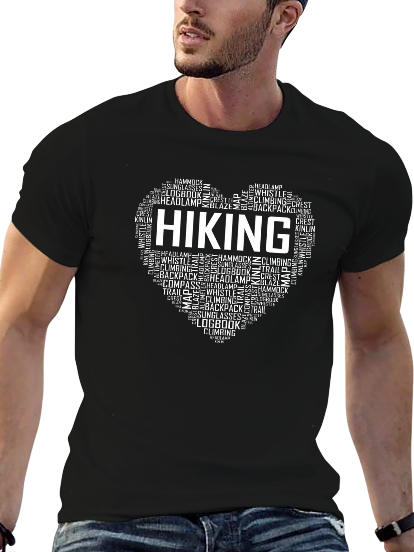 Hiking Heart Word Art T-Shirt