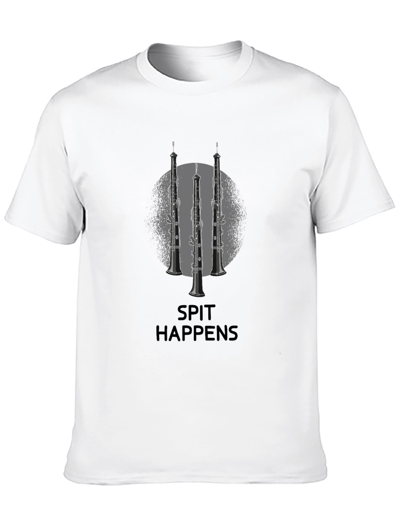 Spit Happens Oboe T-Shirt - Musician Humor Tee