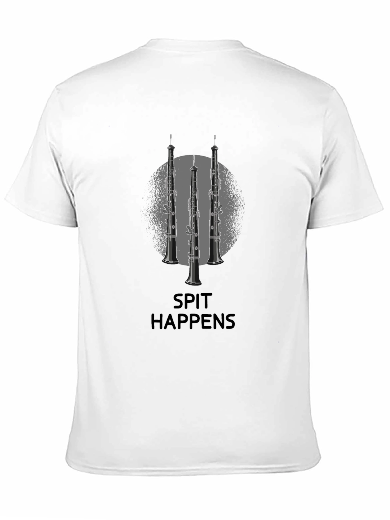 Spit Happens Oboe T-Shirt - Musician Humor Tee