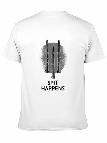 Spit Happens Oboe T-Shirt - Musician Humor Tee