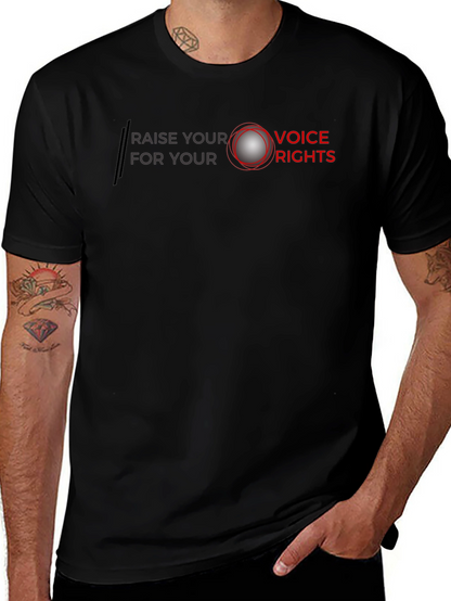 Raise Your Voice T-Shirt - Black Cotton